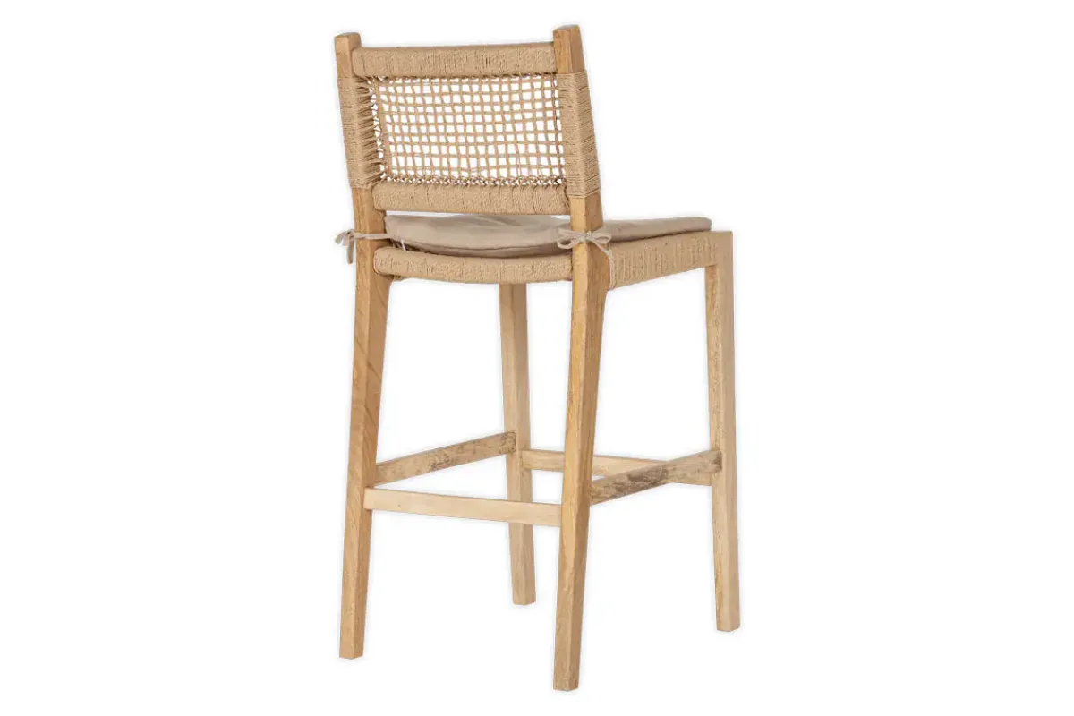 Kitchen & Dining|Bar Stools & Bar Chairs^Nkuku Aamani Mango Wood & Cord Counter Chair - Natural