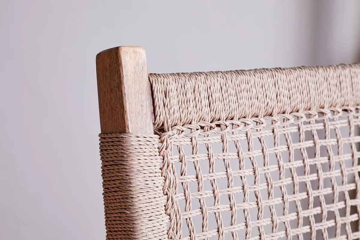 Kitchen & Dining|Bar Stools & Bar Chairs^Nkuku Aamani Mango Wood & Cord Counter Chair - Natural