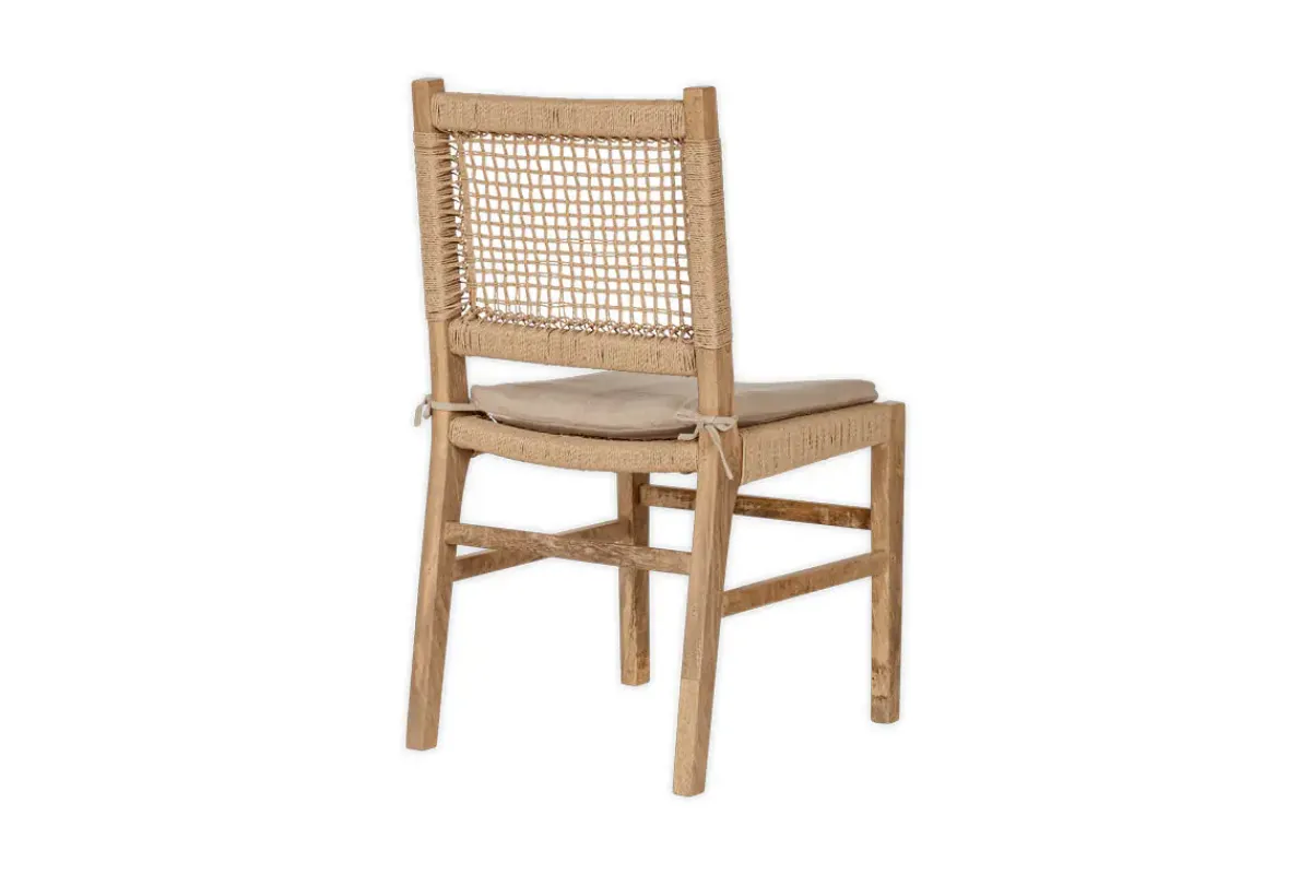 Kitchen & Dining|Dining Chairs & Benches^Nkuku Aamani Mango Wood & Cord Dining Chair - Natural