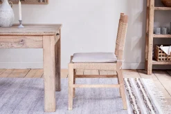Kitchen & Dining|Dining Chairs & Benches^Nkuku Aamani Mango Wood & Cord Dining Chair - Natural