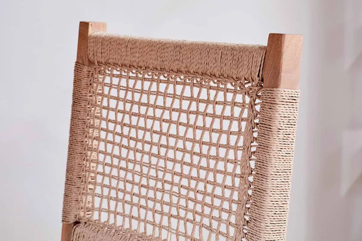 Kitchen & Dining|Dining Chairs & Benches^Nkuku Aamani Mango Wood & Cord Dining Chair - Natural