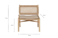 Bedroom|Living^Nkuku Aamani Mango Wood & Cord Occasional Chair - Natural