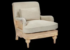 Living|Armchairs^Nkuku Abe Deconstructed Linen Armchair - Stone