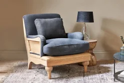 Living|Armchairs^Nkuku Abe Deconstructed Linen Armchair - Charcoal