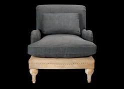 Living|Armchairs^Nkuku Abe Deconstructed Linen Armchair - Charcoal
