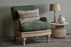 Living|Armchairs^Nkuku Abe Deconstructed Linen Armchair - Olive