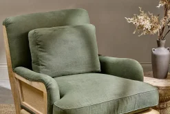 Living|Armchairs^Nkuku Abe Deconstructed Linen Armchair - Olive