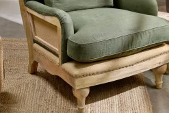 Living|Armchairs^Nkuku Abe Deconstructed Linen Armchair - Olive