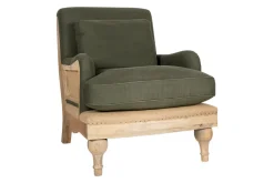 Living|Armchairs^Nkuku Abe Deconstructed Linen Armchair - Olive