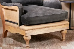 Living|Armchairs^Nkuku Abe Deconstructed Velvet Armchair - Moss Moss Green