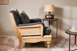 Living|Armchairs^Nkuku Abe Deconstructed Velvet Armchair - Moss Moss Green