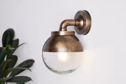 Outdoor Lights^Nkuku Abeo Outdoor Wall Lamp - Antique Brass