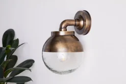 Outdoor Lights^Nkuku Abeo Outdoor Wall Lamp - Antique Brass
