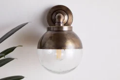 Outdoor Lights^Nkuku Abeo Outdoor Wall Lamp - Antique Brass