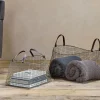 Baskets^Nkuku Adah Iron Baskets - Brown (Set of 2)