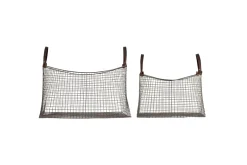 Baskets^Nkuku Adah Iron Baskets - Brown (Set of 2)