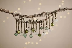 Baubles & Tree Decorations|Shades Of Nature^Nkuku Adisa Bauble Jar - (Set of 16) Mixed Green & Clear