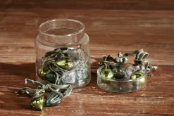 Baubles & Tree Decorations|Shades Of Nature^Nkuku Adisa Bauble Jar - (Set of 16) Mixed Green & Clear