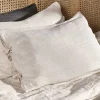 Bedroom Textiles|Cushions^Nkuku Adya Linen Housewife Pillowcase Pair - Natural