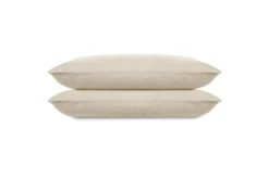 Bedroom Textiles|Cushions^Nkuku Adya Linen Housewife Pillowcase Pair - Natural