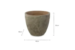 Garden Planters^Nkuku Affiti Clay Planter - Medium