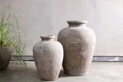 Garden Planters|Garden Décor^Nkuku Affiti Clay Tapered Pot - Large