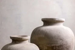 Garden Planters|Garden Décor^Nkuku Affiti Clay Tapered Pot - Large