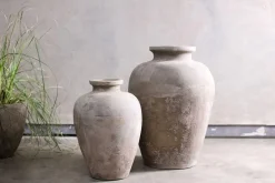 Garden Planters|Garden Décor^Nkuku Affiti Clay Tapered Pot - Small