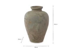 Garden Planters|Garden Décor^Nkuku Affiti Clay Tapered Pot - Small
