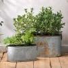 Garden Planters|Garden Décor^Nkuku Akasa Trough Planter - Zinc