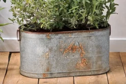 Garden Planters|Garden Décor^Nkuku Akasa Trough Planter - Zinc