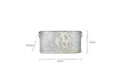 Garden Planters|Garden Décor^Nkuku Akasa Trough Planter - Zinc