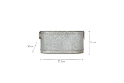Garden Planters|Garden Décor^Nkuku Akasa Trough Planter - Zinc