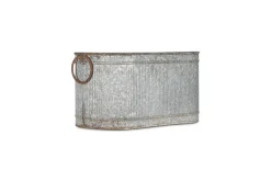 Garden Planters|Garden Décor^Nkuku Akasa Trough Planter - Zinc