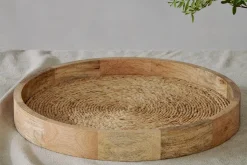 Garden Décor|Trays & Platters^Nkuku Akila Mango Wood Tray - Natural