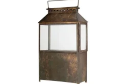 Fireside|Lanterns^Nkuku Akoko Wide Lantern - Brown Patina