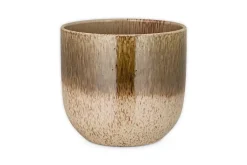 Indoor Planters^Nkuku Almeida Reactive Glaze Plant Pot - Olive & Natural