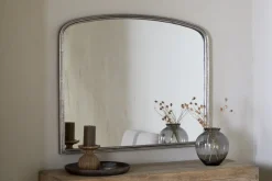 Fireside|Wall Mirrors^Nkuku Almora Wall Mirror - Antique Nickle