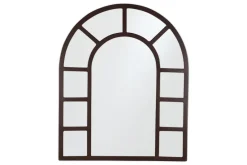 Garden Décor^Nkuku Amaga Arched Outdoor Mirror - Antique Black