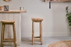 Kitchen & Dining|Bar Stools & Bar Chairs^Nkuku Ambi Wooden Stool - Tall
