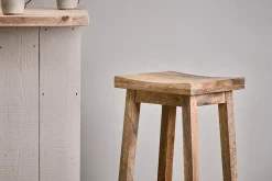 Kitchen & Dining|Bar Stools & Bar Chairs^Nkuku Ambi Wooden Stool - Tall