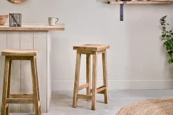 Kitchen & Dining|Bar Stools & Bar Chairs^Nkuku Ambi Wooden Stool - Tall