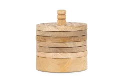Table Settings & Linens^Nkuku Anali Mango Wood Coasters - Natural