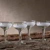 Entertaining Glasses|Wine & Champagne Glasses^Nkuku Anara Etched Champagne Glass - Clear (Set of 4)
