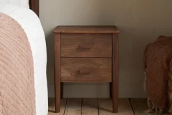 Bedroom|Beside Tables^Nkuku Anbu Acacia Bedside Table - Washed Walnut