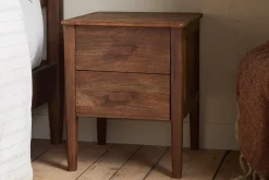 Bedroom|Beside Tables^Nkuku Anbu Acacia Bedside Table - Washed Walnut