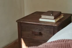 Bedroom|Beside Tables^Nkuku Anbu Acacia Bedside Table - Washed Walnut