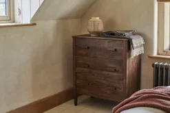 Bedroom^Nkuku Anbu Acacia Chest of Drawers - Washed Walnut