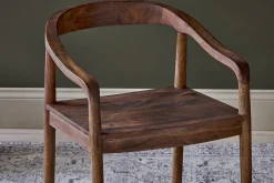 Kitchen & Dining|Dining Chairs & Benches^Nkuku Anbu Acacia Dining Chair - Washed Walnut