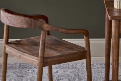 Kitchen & Dining|Dining Chairs & Benches^Nkuku Anbu Acacia Dining Chair - Washed Walnut